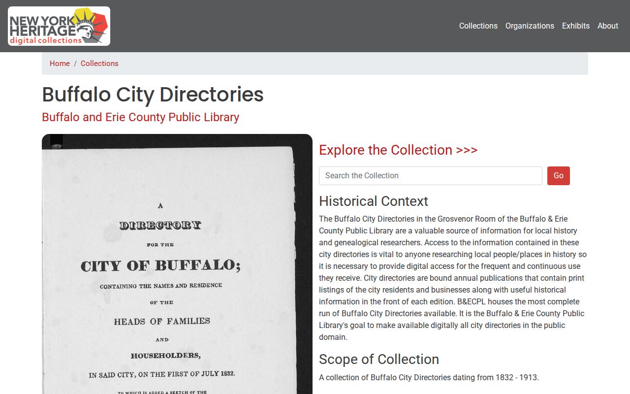 Lancaster previous residents digitized Buffalo city directories collection