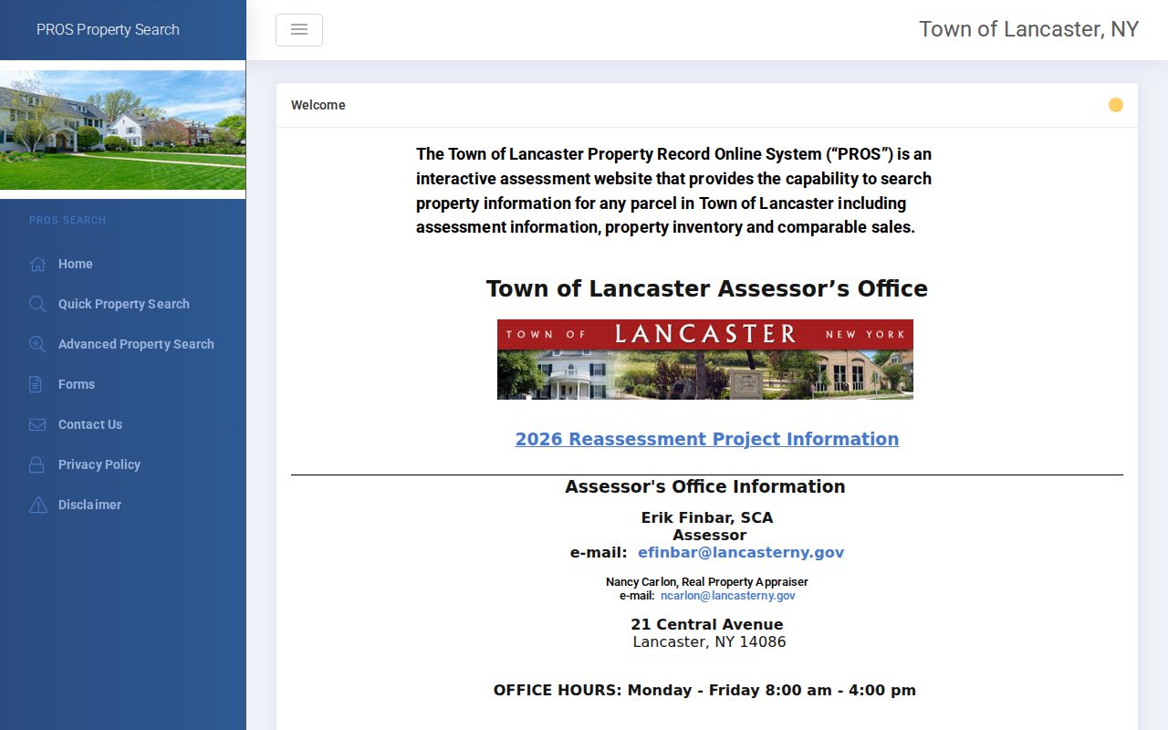 Lancaster residents directory property assessment portal